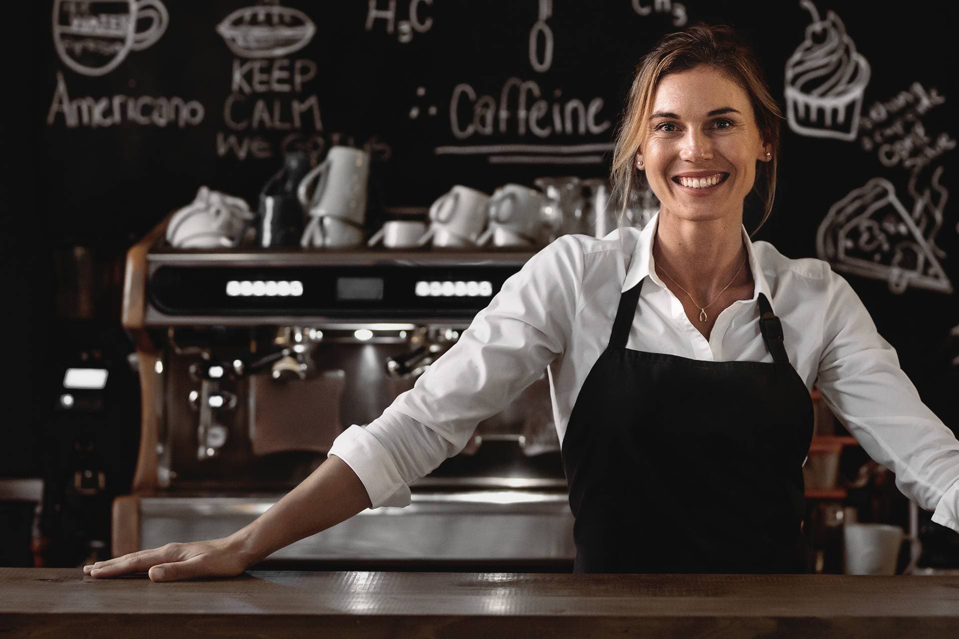 Barista preparing coffee